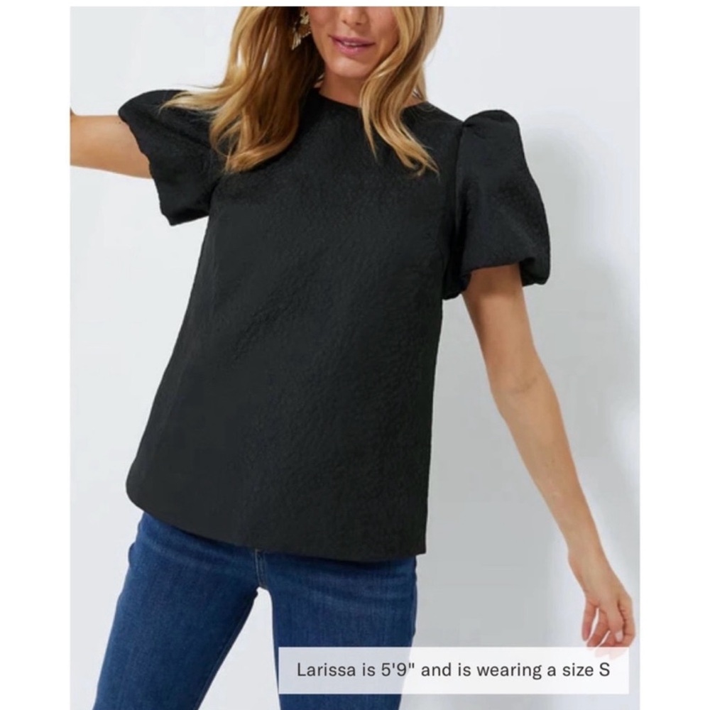 POMANDER PLACE Black Jacquard Lyla Blouse